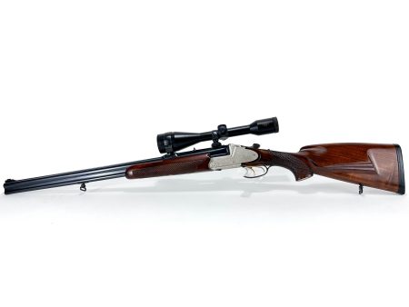 Kulobrok Franz Sodia Ferlach 7x65R 16/70 s dlouhými bočními deskami a optikou.